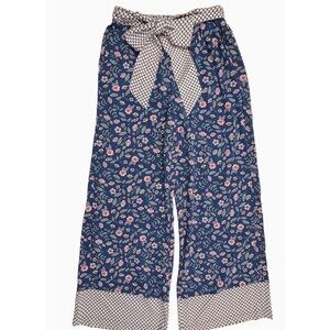 Cottagecore Floral Palazzo Pants Bow Tie Waist Matilda Jane Day Off M
